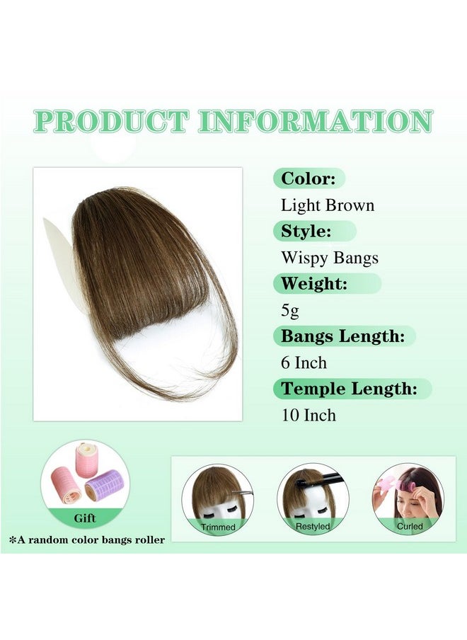 Clip In Bangs 100% Human Hair Bangs Clip In Hair Extensions, Light Brown Clip On Bangs Wispy Bangs Fringe With Temples Hairpieces For Women Curved Bangs For Daily Wear - pzsku/ZA768A9288C320E44FB2BZ/45/_/1724125866/cf26fa56-3325-4c57-bd6f-063b576306f4