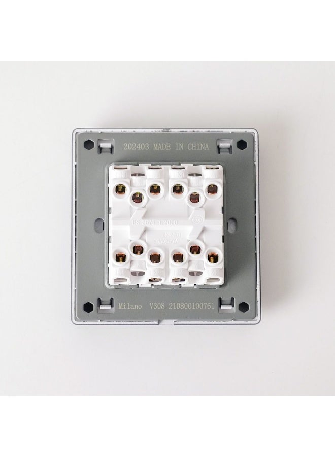 DANUBE HOME Milano 10A 4G 2W Switch Electrical Switches Sockets Outlets For Home Appliances Office Hotel Conventional Construction Project Aura Blk - Image 3