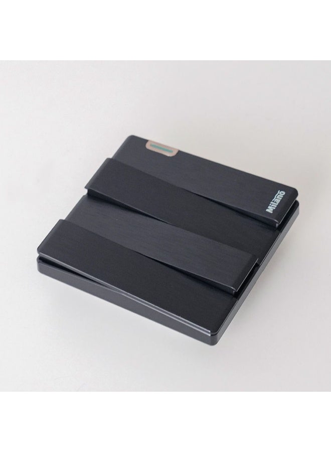 DANUBE HOME Milano 10A 4G 2W Switch Electrical Switches Sockets Outlets For Home Appliances Office Hotel Conventional Construction Project Aura Blk - Image 2