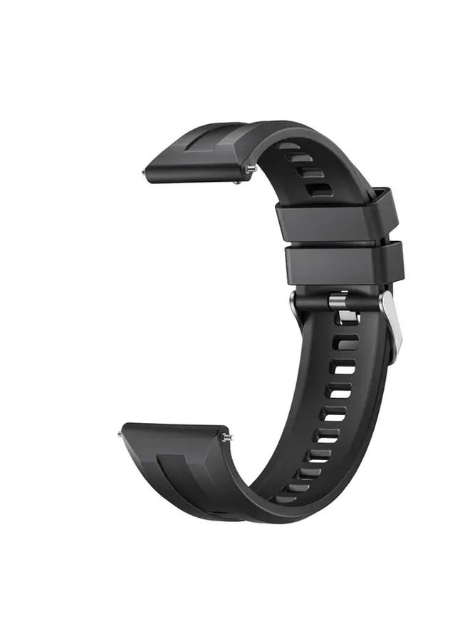 22mm Silicone Smartwatch Strap Compatible With Huawei Watch GT6 Khaki Sport Bracelet - Image 5
