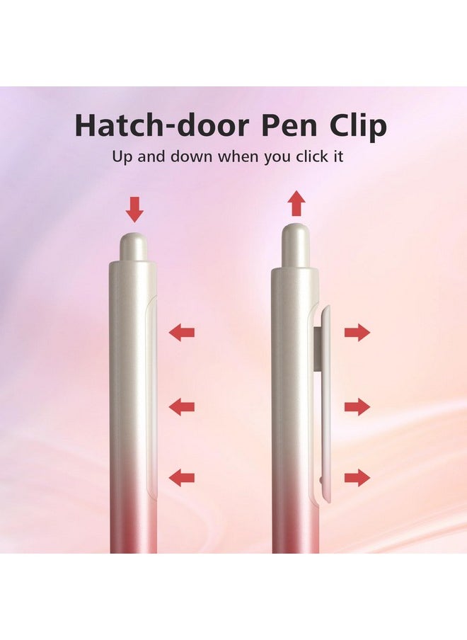 WRITECH Gel Pens Assorted Colors 0.5Mm Fine Point Retractable Multi Colored Ink 6Ct Smooth Writing No Bleed With Aesthetic Gradient Color Pen Barrel For Journaling Coloring Drawing  - Image 5