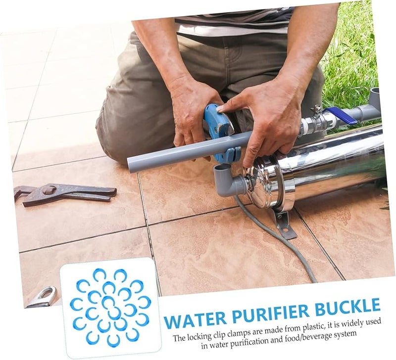 Blue Locking Clips 100pcs for RO Water Filter Systems Quick Connect Fittings Replacement - Image 5