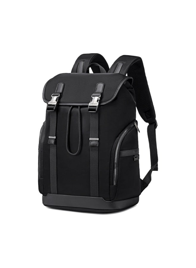 أركتيك هانتر حقيبة ظهر Arctic Hunter للرجال أنيقة 18 لتر مضادة للسرقة لجهاز كمبيوتر محمول مقاس 16 بوصة مع جيب جانبي مقاوم للماء، حقيبة جيب مبتكرة من النايلون برباط للمكتب أو الكلية (أسود) - Image 1