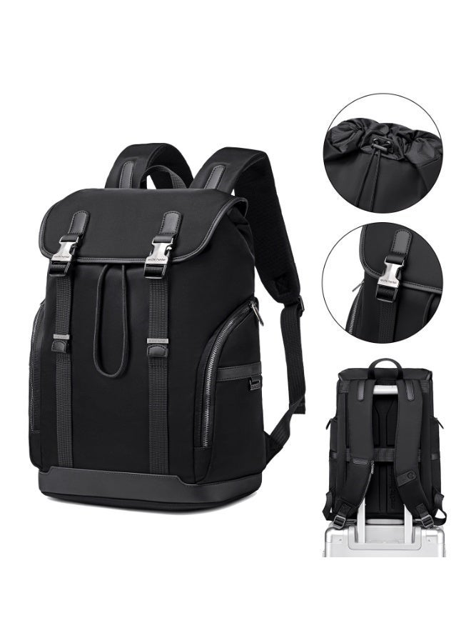 Arctic Hunter Backpack for Men Stylish 18L Anti-theft Backpack for 16" Laptop Waterproof Side Pocket, Innovative Nylon Drawstring Pocket Bag for Office Casual College (Black) - Image 1
