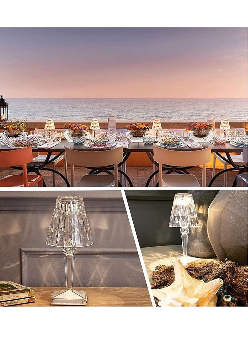 ELTRAZONE Crystal Table Lamp, LED Night Light Bedside Lamp with USB Charging Port,Acrylic Touch Control Crystal LampDecoration Desk Nightstand Lamps,Decorative Lamp for Living Room Bedroom - Image 3