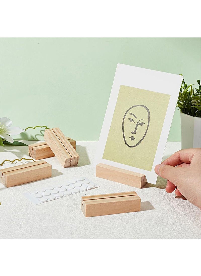Aikanbo 10 pcs Wood Place Card Holders Wood Name Card Holder Table Number Stands for Wedding Party Events Decoration Double Side Display Mini Blackboard  - Image 3