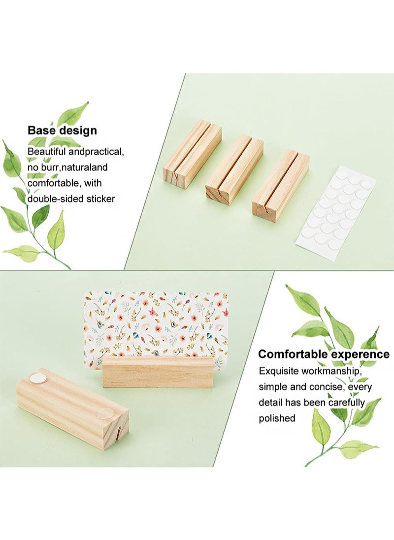 Aikanbo 10 pcs Wood Place Card Holders Wood Name Card Holder Table Number Stands for Wedding Party Events Decoration Double Side Display Mini Blackboard  - Image 4