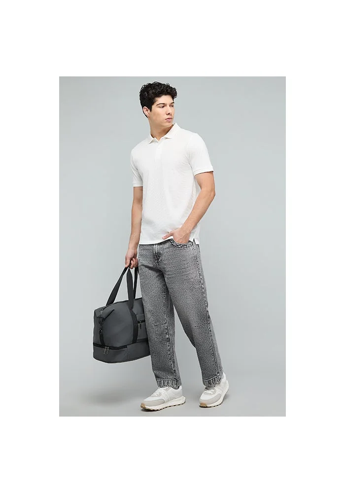 R&b  Washed Straight Fit Jeans with Button Closure for Men | Best Price UAE