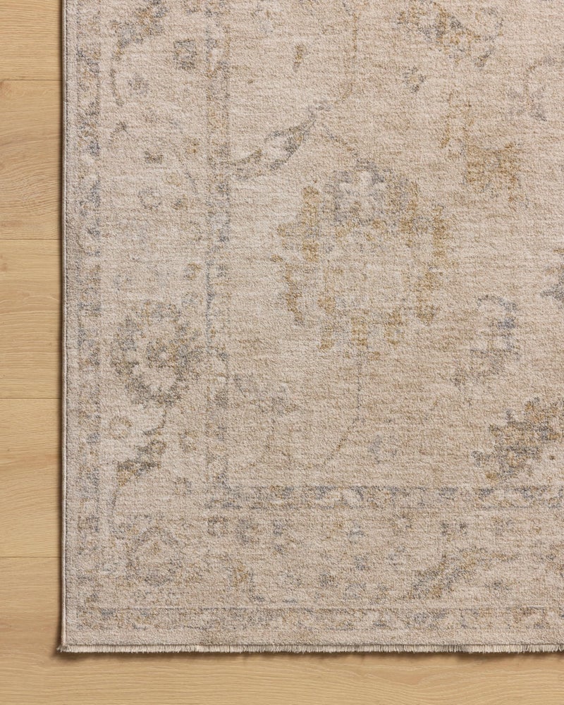 Loloi Chris Loves Julia Louisa Collection LOI-02 Oatmeal/Slate 5'-3" x 7'-6", .38" Pile Height, Area Rug - Image 5