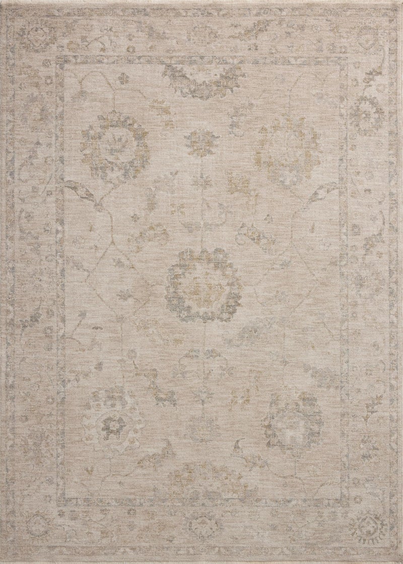 Loloi Chris Loves Julia Louisa Collection LOI-02 Oatmeal/Slate 5'-3" x 7'-6", .38" Pile Height, Area Rug - Image 2