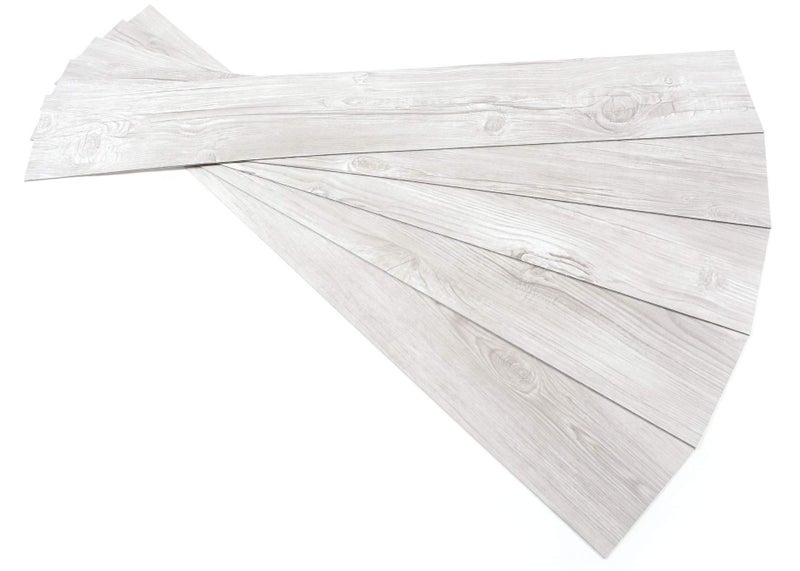 ROSEROSA Peel and Stick Engineered PVC Plank Wood Pattern Self Adhesive Durable Vinyl Flooring ECK909  5 Planks
