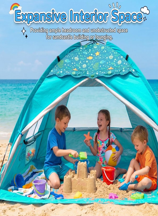 WhiteFang Baby Beach Tent, UPF 50+ UV Protection Sun Shelter, 70.9" x 45.3" x 43.3" Portable Beach Play Tent with Spacious Interior & Mesh Ventilation, Wind-Resistant Beach Shade for Toddlers & Kids - Image 5