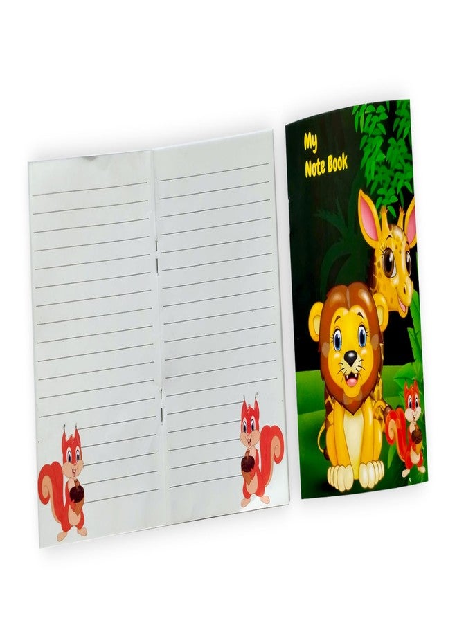 Omnipresent Pack Kids Jungle Theme Printed Ruled Laminated Cover Colourful Notepad, 32 Pages, Set of 20 (Size: 5.8 x 4 inch) - Image 2