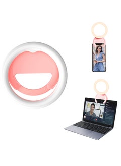 Ring Light for Computer Video Conference Lighting Zoom Meeting, Video Calls, Webcam Lighting, Online Learning, 3 Color Modes 3000K-7000K Dimmable Selfie Ringlight for Phone/Computer