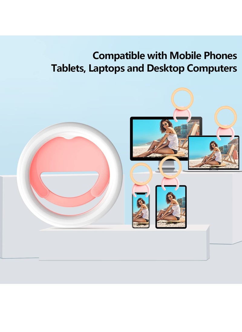 SYOSI - Ring Light for Computer Video Conference Lighting Zoom Meeting, Video Calls, Webcam Lighting, Online Learning, 3 Color Modes 3000K-7000K Dimmable Selfie Ringlight for Phone/Computer - Image 1