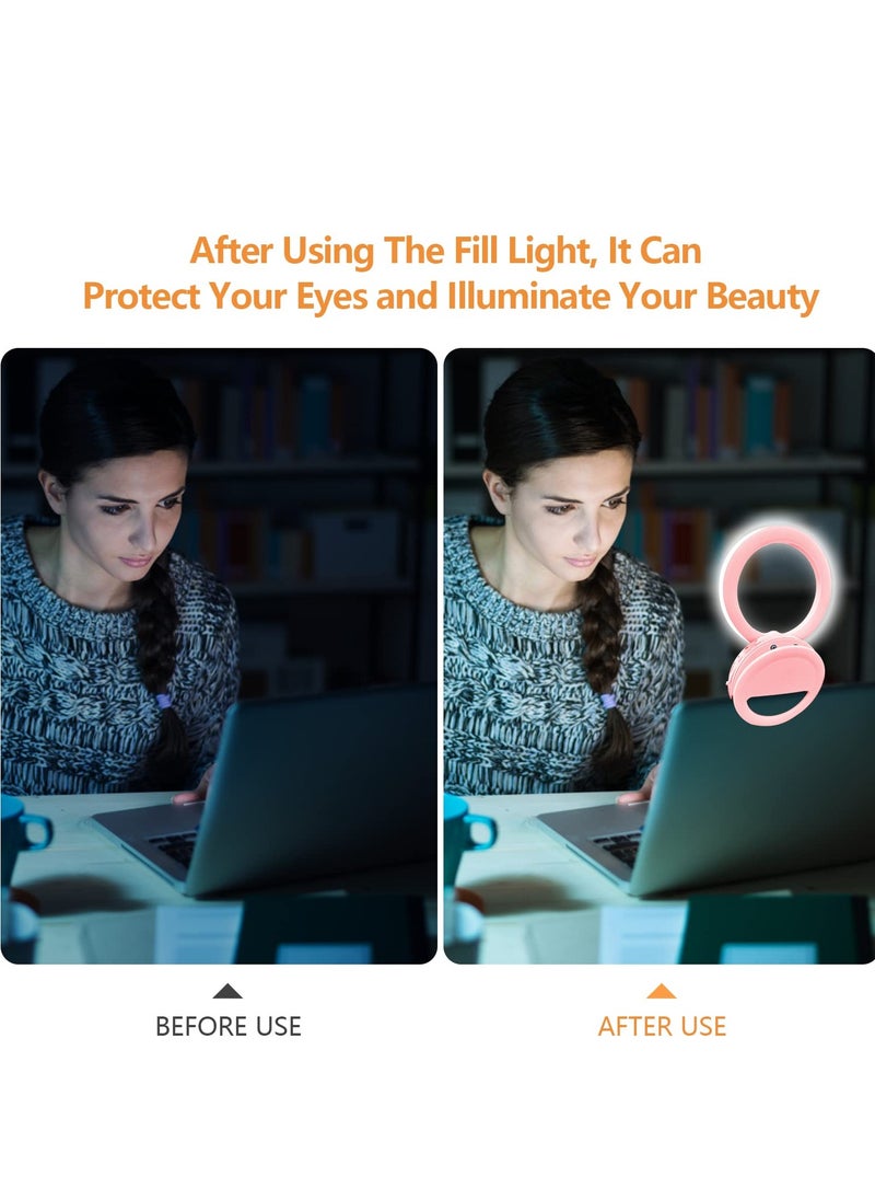 SYOSI - Ring Light for Computer Video Conference Lighting Zoom Meeting, Video Calls, Webcam Lighting, Online Learning, 3 Color Modes 3000K-7000K Dimmable Selfie Ringlight for Phone/Computer - Image 1