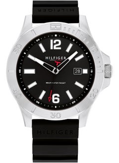 TOMMY HILFIGER Men's Analog Round Shape Silicone Wrist Watch 1710539 - 46 Mm  - Image 1