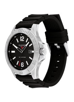 TOMMY HILFIGER Men's Analog Round Shape Silicone Wrist Watch 1710539 - 46 Mm  - Image 2