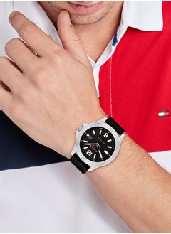 TOMMY HILFIGER Men's Analog Round Shape Silicone Wrist Watch 1710539 - 46 Mm  - Image 4
