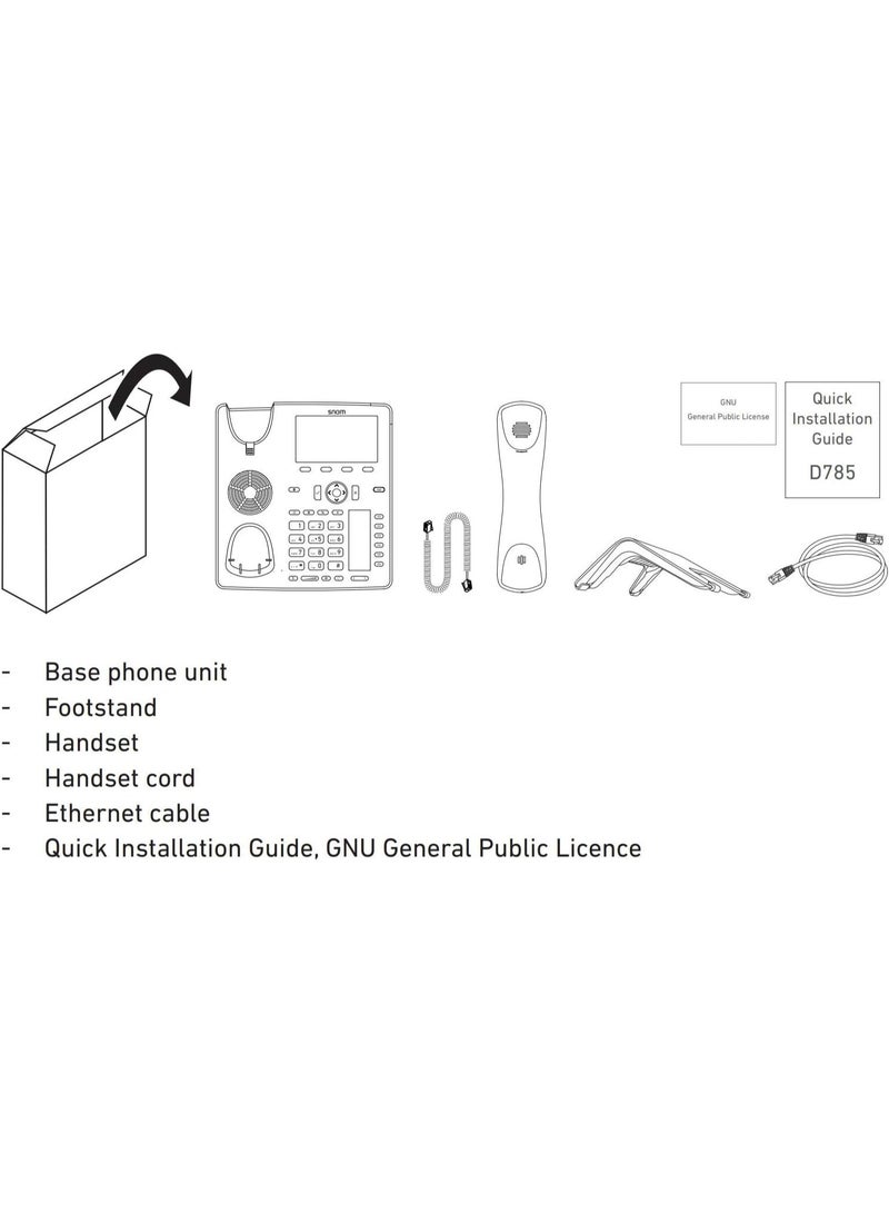 Snom Snom D735 SIP VOIP 2.7" PoE Phone - Image 4