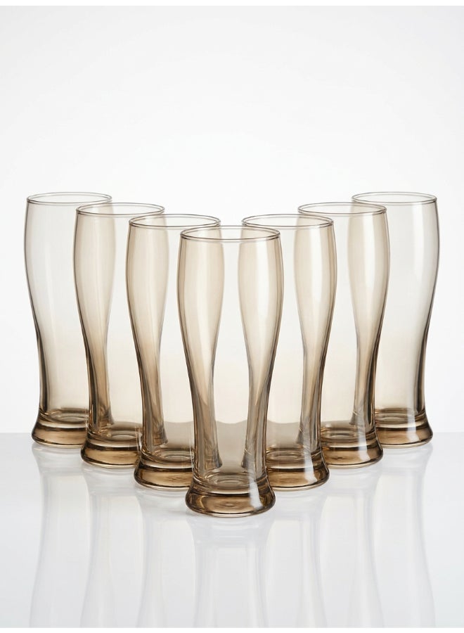 Luminarc Brown 6 Piece Tumbler 425ml Drinking Set For Juice, Water, Soft Drinks, Hard Drink, Hot Beverages - Image 1