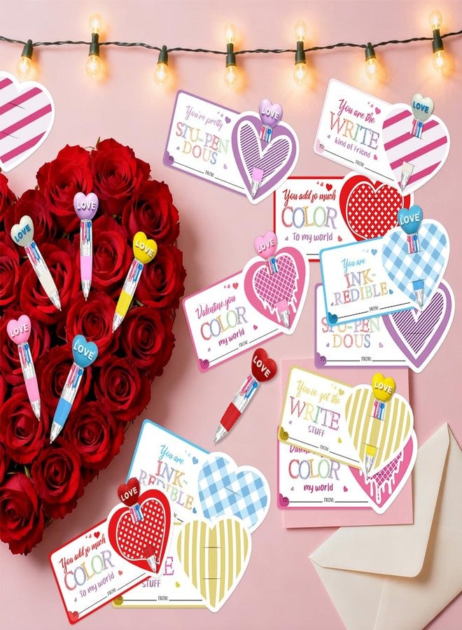 AWEELON 24pcs Valentine Pens and Love Heart card for Valentine Wedding Anniversary Party Home Office Supplies - Image 5