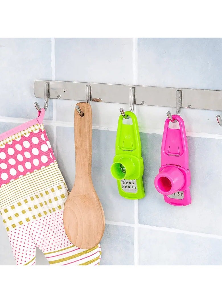 إسكدنيا مبشرة الثوم والزنجبيل سهلة الضغط من الفولاذ المقاوم للصدأ - أداة مطبخ متعددة الوظائف ومتينة باللون الأخضر النابض بالحياة لإعداد الطعام بسهولة - Image 4