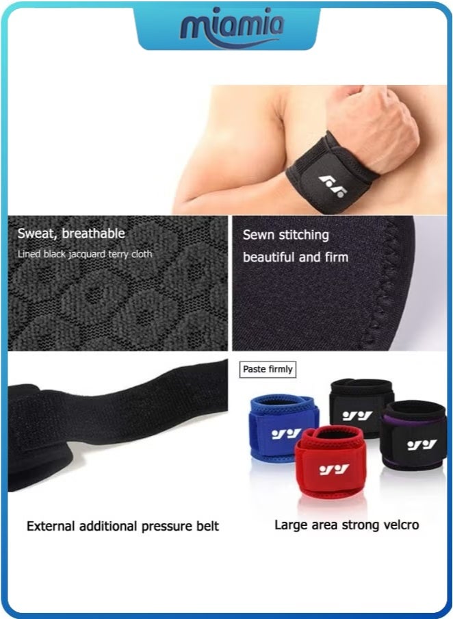 Miamia 2 Pack Wrist Brace Adjustable Wrist Support, Wrist Straps for Fitness Weightlifting, Tendonitis, Carpal Tunnel Arthritis, Highly Elastic Wrist Wraps for Relief Wrist Pain(Black)  - Image 4