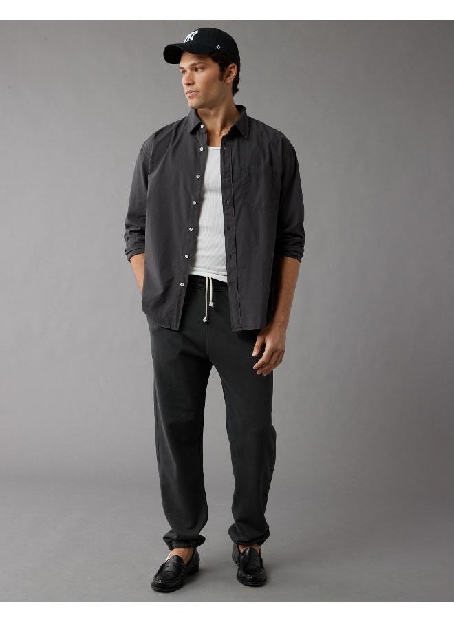 American Eagle Poplin Button-Up Shirt  - Image 1