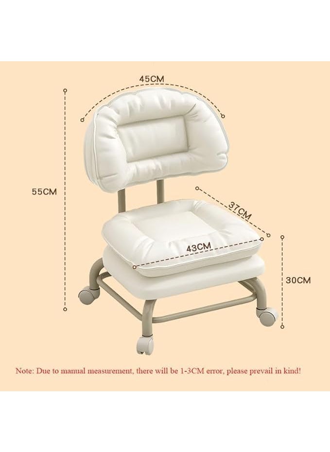 RELEMTRA RELEMTRA Desk Chair for Teen Kids Armless Swivel Small Cute LowBack Office Chair Comfy Lumbar Support Ergonomic Computer Study Chair in Home Bedroom School Grey  - Image 2
