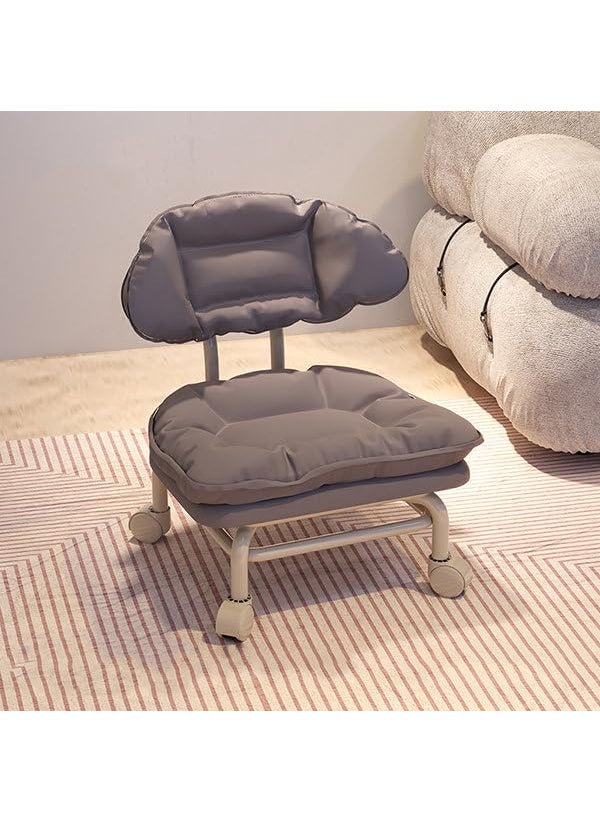 RELEMTRA RELEMTRA Desk Chair for Teen Kids Armless Swivel Small Cute LowBack Office Chair Comfy Lumbar Support Ergonomic Computer Study Chair in Home Bedroom School Grey  - Image 1