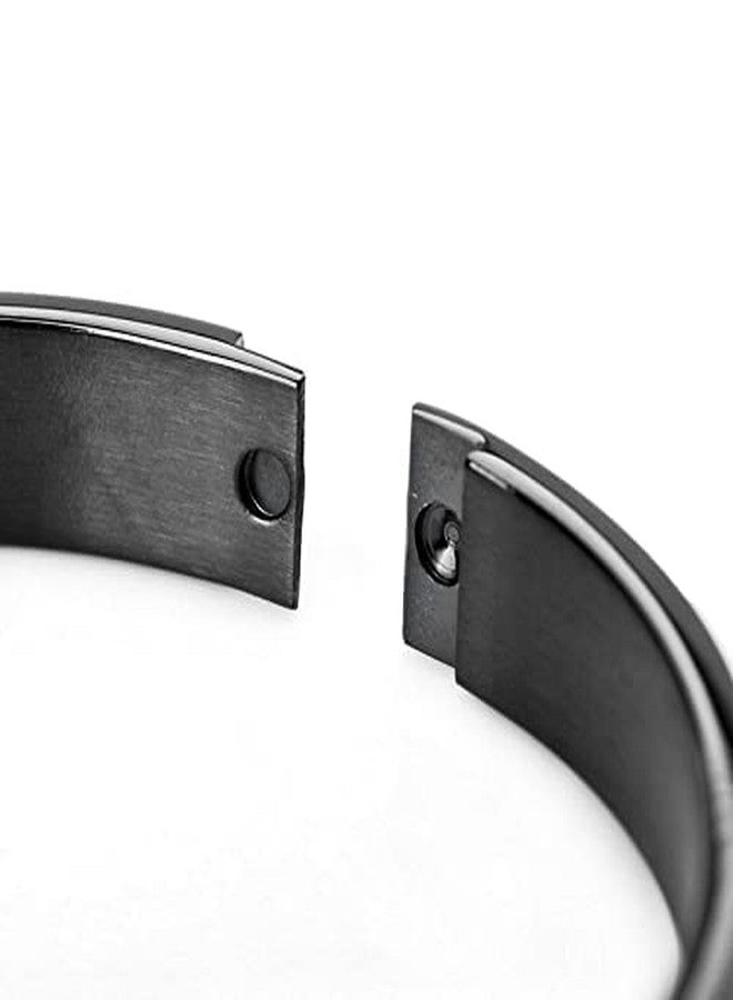 Amaal Kada Bracelet for Men Boys brother boyfriend gents/Fashion Black Kada for men/black Bracelet for Men Stainless Steel Kada for boys Kadas open Bracelet Birthday Gift valentine A525 - Image 4