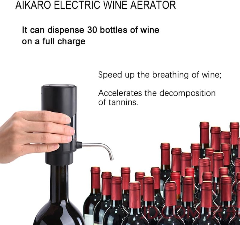 AIKARO - Electric Wine Aerator Pourer Rechargeable Automatic Electronic Decanter - Image 2