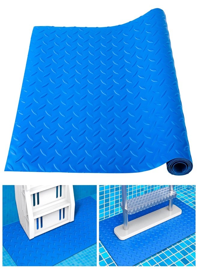 Fairooth Swimming Pool Ladder Mat 16 x 36 Inch Large Pool Ladder Pad Protective Swimming Pool Step Pad with Non-Slip Texture for Above Ground Swimming Pool Steps Liner and Stairs - Image 1