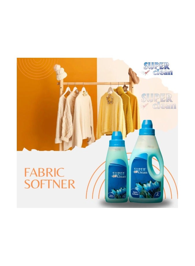 سوبر كلين سوبركلين منعم الأقمشة 2 لتر + 1 لتر – عرض توفير باللون الأزرق | انتعاش ورعاية لطيفة للأقمشة - Image 2