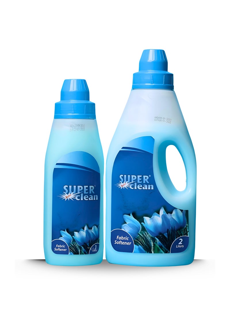 سوبر كلين سوبركلين منعم الأقمشة 2 لتر + 1 لتر – عرض توفير باللون الأزرق | انتعاش ورعاية لطيفة للأقمشة - Image 4