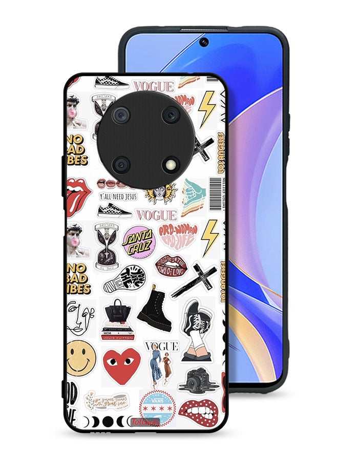 Tolwak Huawei nova Y90 Protective Case Cover No Bad Vibes Stickers - Image 1