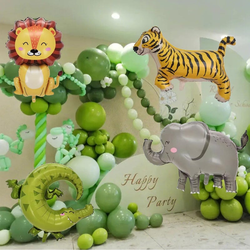SAMOKA Large Safari Balloons,8 PCS 34-40 Inch Animal Balloons,Jungle Balloon,Safari Birthday Decorations,Jungle Party Decorations - Image 5
