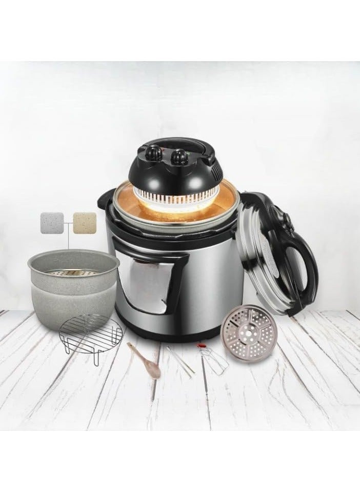 LC DLC-38930 2 In 1 Electric Air Fryer & Pressure Cooker With Stainless Steel 6 Litre Capacity 1000 Watt - Image 3