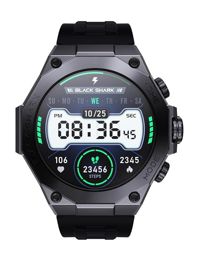 BLACK SHARK - S1 Pro Smart Watch With 1.43-inch AMOLED Display,15 Days Battery Life, 100+ Sports Modes, Health Monitoring & Water Resistance - Black - Image 1