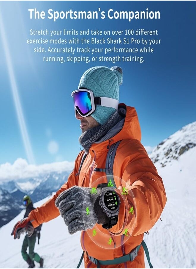 BLACK SHARK - S1 Pro Smart Watch With 1.43-inch AMOLED Display,15 Days Battery Life, 100+ Sports Modes, Health Monitoring & Water Resistance - Black - Image 1