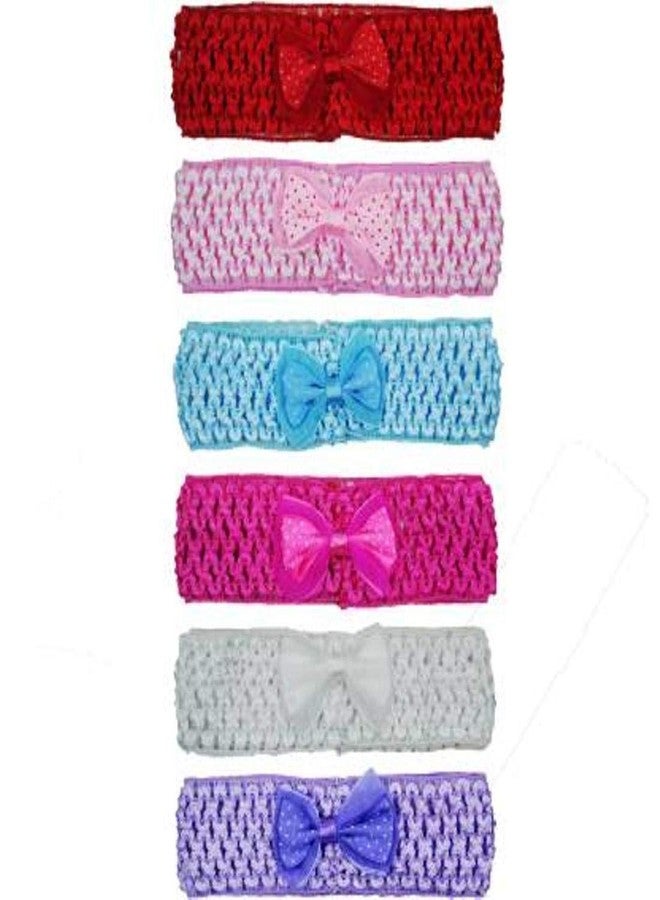 FAMEZA Infant Baby Girl's Fabric Cute Hair Band (Multicolour, Designs May Vary) -6 Pieces - Image 1