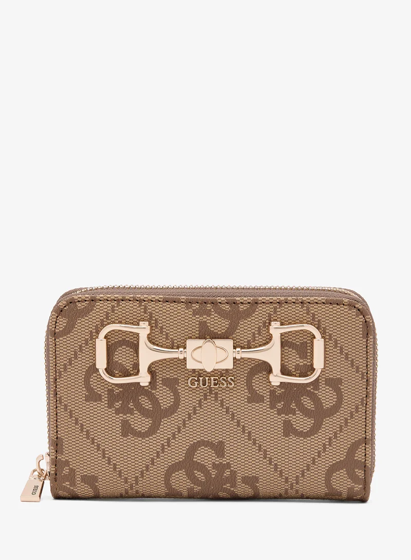 Janie Logo Medium Zip Around Bi-Fold Wallet