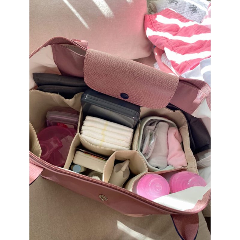 Comicfs Baby Diaper Bag Insert Organizer (Dimensions: 12 X 6.4 X 8 Inch, Khaki) - Image 2