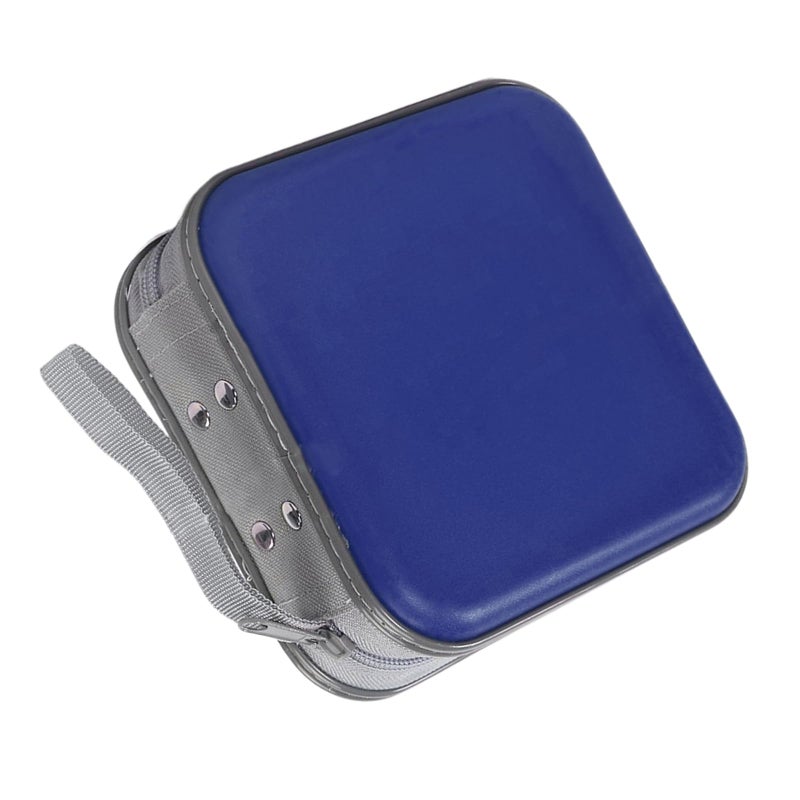 Blue CD Storage Case Holder Organizer Wallet With 48 Capacity Protective Replacement Bag - Image 4