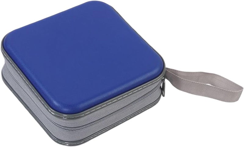 Blue CD Storage Case Holder Organizer Wallet With 48 Capacity Protective Replacement Bag - Image 1