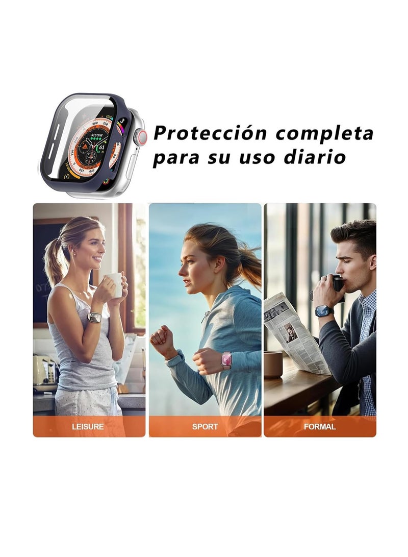 Case for Apple Watch Series 10 Screen Protector 46mm, Tempered Glass Hard PC Bumper Face Cover Compatible with iWatch Accessories 46 mm - Image 2