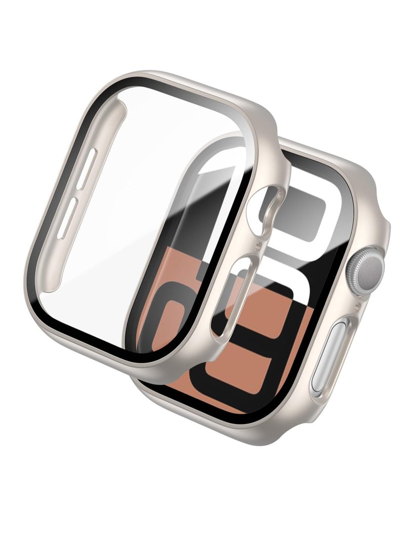 Case for Apple Watch Series 10 Screen Protector 46mm, Tempered Glass Hard PC Bumper Face Cover Compatible with iWatch Accessories 46 mm - Image 3