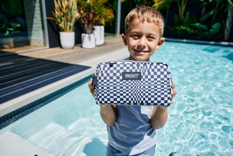 PackIt Freezable Classic Lunch Box, Checked Out, Built with EcoFreeze Technology, Collapsible, Reusable, Zip Closure With Zip Front Pocket and Buckle Handle, Perfect for School Lunches - Image 5