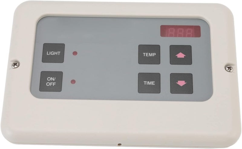 klarako Wall Mount Sauna Stove Controller, ABS Shell Sauna Stove External Digital Controller with Probe Wire, Dry Steam Bath Sauna Heater Controller, Accessories for 9 to 15KW Sauna Stove (White) - Image 1